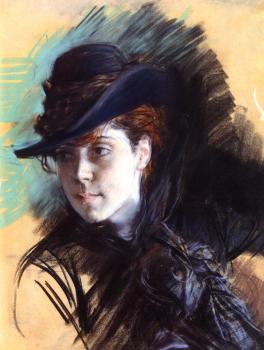喬瓦尼 波爾蒂尼 Girl In A Black Hat 喬瓦尼 波爾蒂尼 Girl In A Black Hat